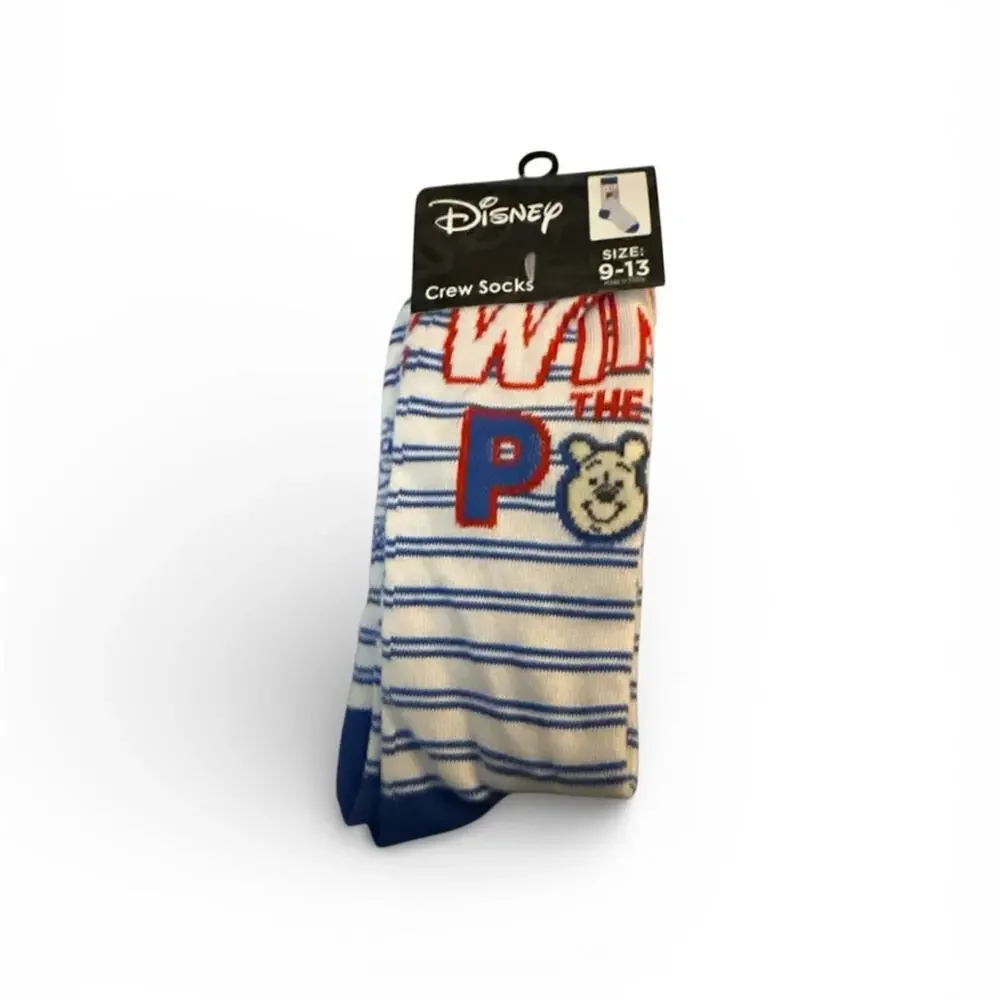 Disney Blue Winnie The Pooh Crew Socks